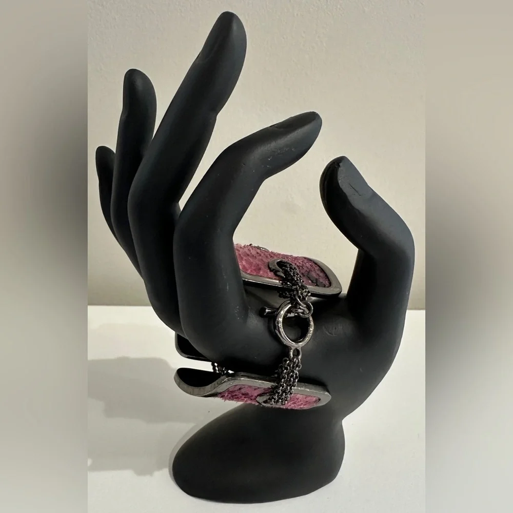 New Nine West Python-Print Chain Bracelet - Wine and Lilac Hues